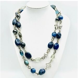 Authentic David Yurman Multi Gemsdtone With Labraforite And Lapis Lasuli